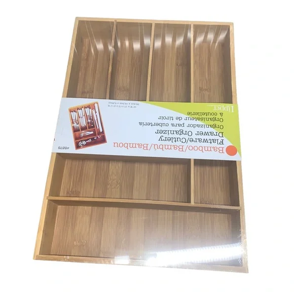 Lipper Bamboo Wood Deep Flatware Organizer - Picture 8 of 8